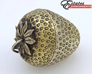 Tiffany & Co. Silver Gilt Strawberry Pill Box - Picture 1 of 10
