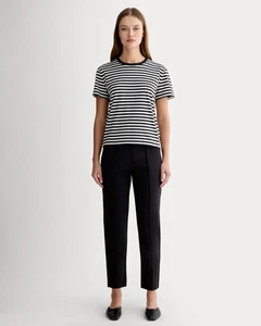 Everlane The Dream Pant schwarz Bio Baumwollmischung Pull On Tapered Hose Gr. M - Bild 1 von 13