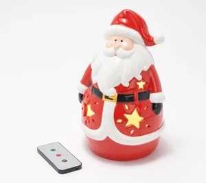 Kringle Express Ceramic Holiday LED Tabletop Characters Santa - Picture 1 of 1