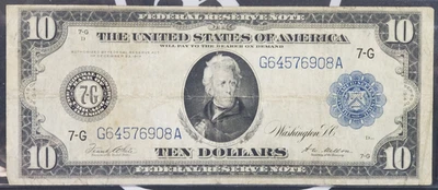 Series of 1914 US $10 Federal Reserve Note (F-930) - VG to Fine Condition - Image 1 of 2