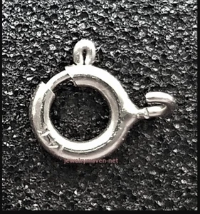 4.5mm STAMPED 14k TINY White Gold Spring Ring Clasp OPEN Jump Ring USA - Picture 1 of 2