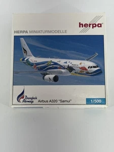 Herpa 1:500 Bangkok Airways Airbus A320 "Samui" modello pressofuso in miniatura - Foto 1 di 12