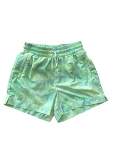 Athleta Girl LARGE 12 Green Tie dye Athletic Workout Gym Shorts - Picture 1 of 7