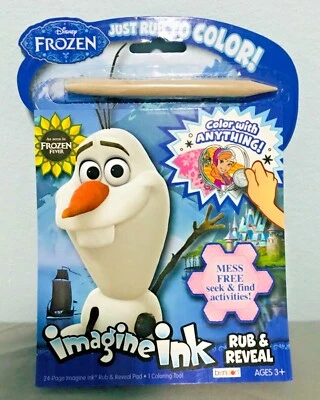 Disney Frozen Olaf Imagine Ink Bendon livro de atividades esfregar e revelar bagunça grátis - Imagem 1 de 3