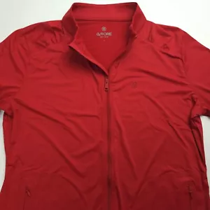 Große G/Fore federleichte Jacke/Top mit durchgehendem Reißverschluss Kirschrot Damen Golf GFore - Bild 1 von 8