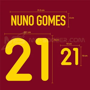 PORTUGAL Home EURO 2000 NAME NUMBER PRINT EXCELLENT QUALITY - Picture 1 of 12