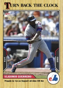 2021 TOPPS NOW TURN BACK THE CLOCK MONTREAL EXPOS VLADIMIR GUERRERO #143 - Picture 1 of 1