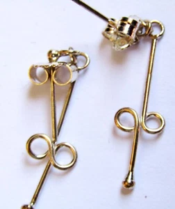 Pendientes, palos de plata - Imagen 1 de 5