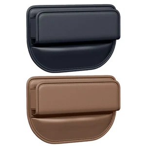 Car Seat Filler Organizer Car Console Side Storage Organizer Leather Pocket - Picture 1 of 14