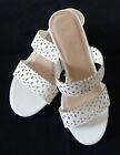 Woman's Summer Sandals Shoes Size 5 White Block Heel