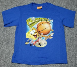 Nickelodeon T-Shirt Boys 7 Blue SpongeBob Air Squarepants Crew Neck Cotton USA - Picture 1 of 7