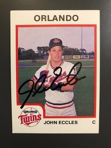 Minnesota Twins JOHN ECCLES autographed 1986 Procards Orlando Twins