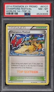 2014 Pokemon World Championships TOP SIXTEEN Champions Festival #XY27 PSA 8 - Picture 1 of 2
