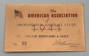 1941 AAPB Pass/Ticket Johnny Pesky Age22/BA .325/146 GM Boston Red Sox Ex⚾️ - Imagen 1 de 3