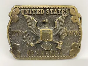 Dezy Denver Messingschnalle Zweihundertjahrfeier USA Patriotischer Adler Wappen - Bild 1 von 6
