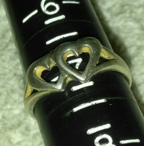Sterling Silver Woman's Love Hearts Ring Fashion 925 sterling silver size 7 - Picture 1 of 2