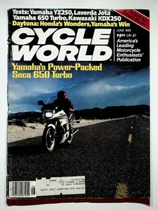 1982 June Cycle World Motorcycle Magazine Yamaha Turbo Seca 650 YZ250J Daytona - Picture 1 of 8