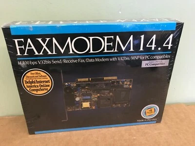 Brand New Sealed fax modem 14.4 14,400 bps v.2bis send/receive fax/data modem - Image 1 of 2