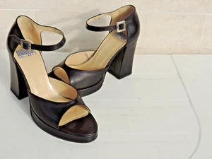 Damen schuhe 37,5 echt Leder aus Italy von Domenic 9 cm Block Absatz - Bild 1 von 6