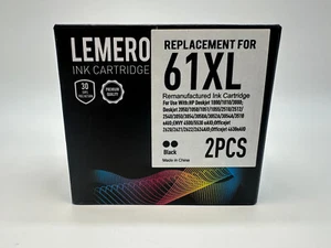 Repuesto Cartucho de Tinta Lemero para 61XL HP Deskjet, Envy, Officejet - 2 Piezas - Imagen 1 de 4