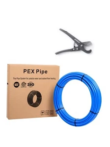 EFIELD NSF Certified Pex Pipe 1/2" x 100ft Blue for Potable Water & Cutter - Picture 1 of 5