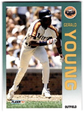 Gerald Young 1992 Fleer #446 Houston Astros - Image 1 of 2