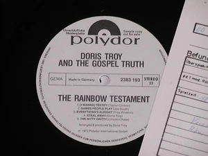 DORIS TROY AND THE GOSPEL TRUTH -The Rainbow.. LP Polydor Promo Archiv-Copy mint - Imagen 1 de 1