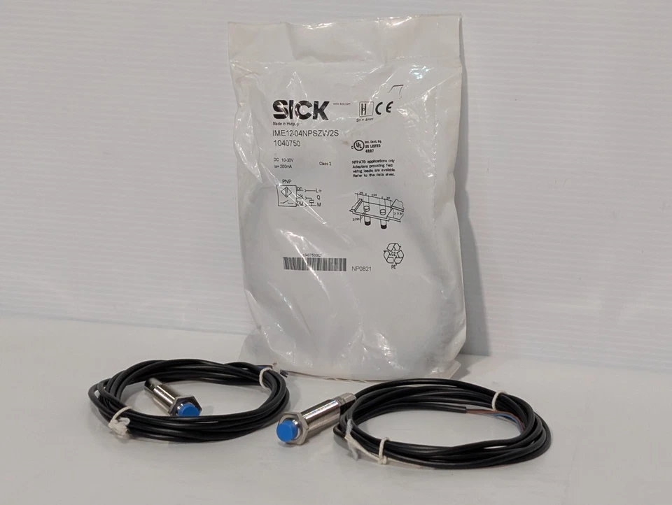 Lot of 3 Sick IME12-04NPSZW2S Inductive Proximity Sensors, Thread Size:  M12 x 1 - Image 1 of 4