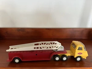 Vintage 3 Piece Lot Tiny Tonka Lowboy and Fire Ladder Truck - Picture 1 of 9