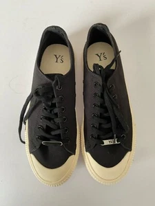 Yohji Yamamoto Y’eWomens Black Canvas Low Top Sneakers Sz 9.5 - Picture 1 of 7