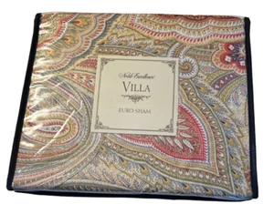 NEU Noble Excellence Villa Francesca One Euro Sham 26 x 26 Paisley Print Multi - Bild 1 von 7