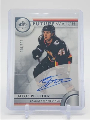 JAKOB PELLETIER 2023-24 UD SP AUTHENTIC FUTURE WATCH ROOKIE RC AUTO /999 Q5905 - Image 1 of 2