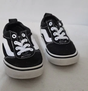 VANS Off The Wall Slip On Rayas Blanco y Negro Niño Pequeño Talla 6 Usado 721356 - Imagen 1 de 5