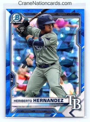 Heriberto Hernandez #BDC-100 2021 Bowman Draft Sapphire - Image 1 of 3