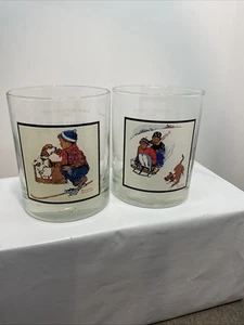 Pepsi Norman Rockwell Colllector Glasses 1979 Set Of 2 - Picture 1 of 6