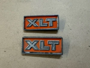 Fits 73-79 Truck 78 79 Bronco XLT Emblems Metal Pair 1973-1979 OEM - Bild 1 von 3