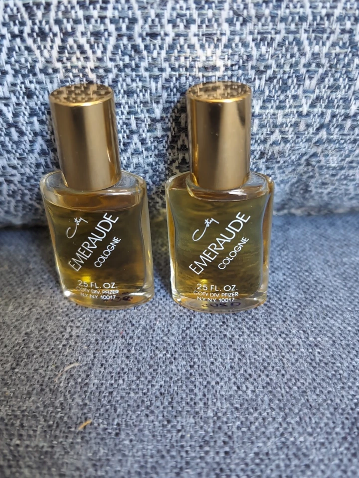 De colección Emeraude By Coty Colonia .25 OZ 2 Mini Botellas Perfume de Viaje Fragancia Foto 1 de 1
