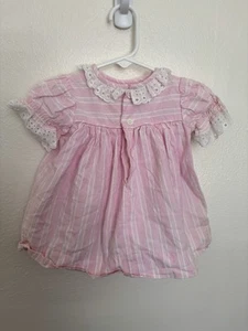 Vintage Elen Henderson Baby Pink Dress 12 months made in canada - Picture 1 of 6