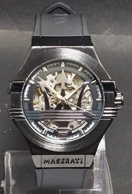 Hermoso reloj pulsera mecánico Maserati automático esfera esqueleto para hombre Foto 1 de 4