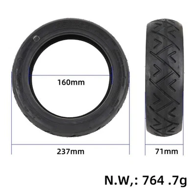 Ultra Tubeless Tires for Navee S65 Scooter Self Healing Technology Black - Image 1 of 4