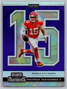 Patrick Mahomes II 2020 Panini Playoff Behind The Numbers Purple Prizm BTN-9 - Picture 1 of 3
