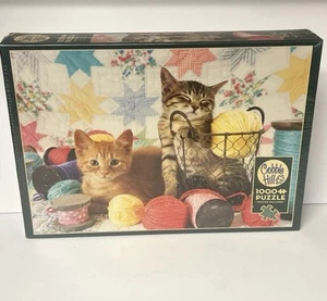 Balls Of Fluff Kittens Cats Yarn Uturn Studios 1000pc Cobble Hill Puzzle NEW - Picture 1 of 4