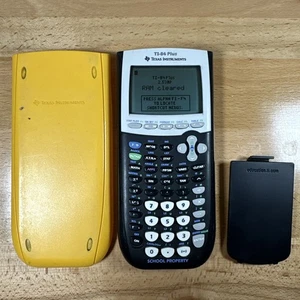 Texas Instruments TI-84 Plus Yellow Graphing Calculator School Property - Picture 1 of 14