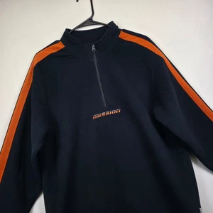 Sudadera Roots Athletics Para Hombre L Negra Naranja Polar Pullover Deportes De Colección - Imagen 1 de 11