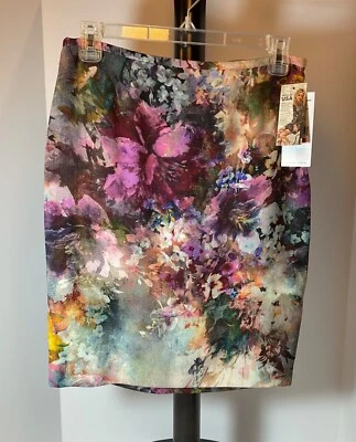 NUEVO CON ETIQUETAS Karen Kane "Avant Garden" Falda Lápiz Corta Floral Talla XS-Nueva $78.00 Foto 1 de 4