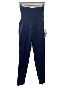 Motherhood Maternity Regular Skinny Leg Athletic Ankle Pants Navy Blue Size XS - Picture 1 of 7