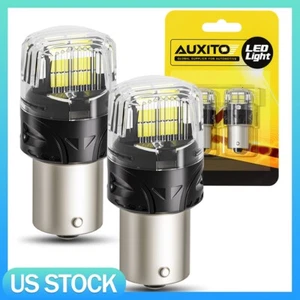 2PCS AUXITO 1156 7506 LED Reverse Backup Light Bulbs Super Bright 6500K White - Picture 1 of 9