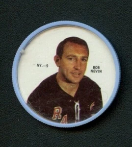 1968-69 Shirriff Hockey Coin NY-9 BOB NEVIN New York Rangers - Picture 1 of 2