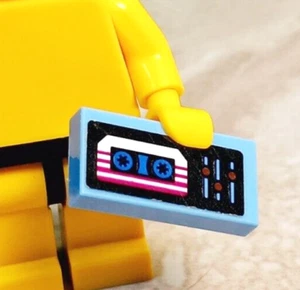 New LEGO Walkman Radio Cassette Player 80's Bebop Punk Rock Sticker Part Decorat - Picture 1 of 1