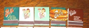 BOB'S BIG BOY MATCHBOOK MATCHES LOT (5) VINTAGE EMBOSSED THEME STICK NICE LOOK - Picture 1 of 4